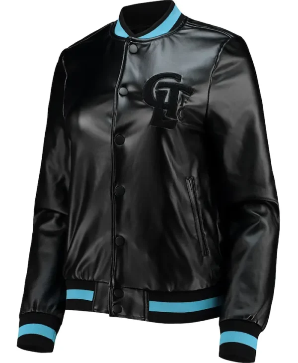 Charlotte FC Black Bomber Leather Jacket
