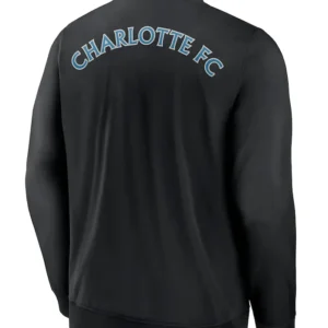 Charlotte FC Black Bomber Zipper Jacket Back