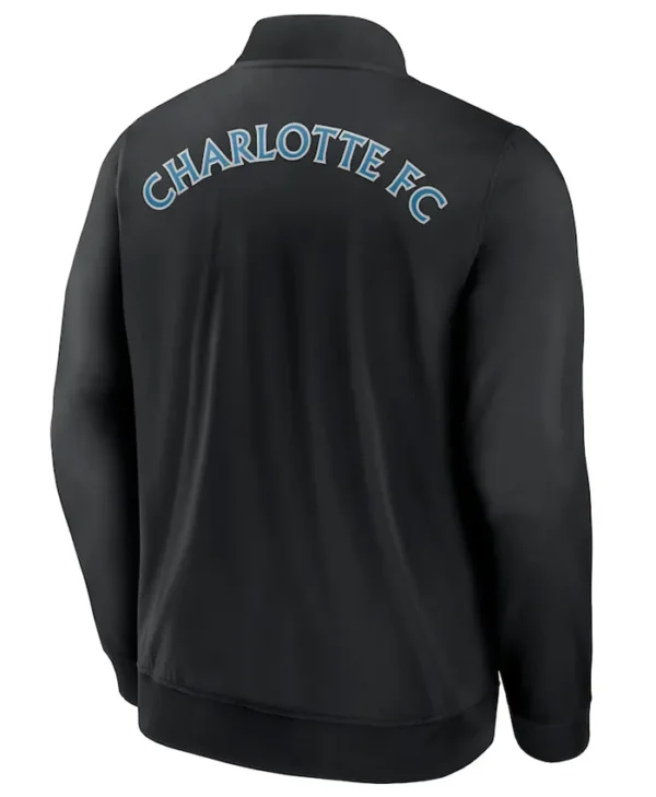 Charlotte FC Black Bomber Zipper Jacket Back