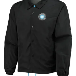 Charlotte FC Black Full Snap Bomber Jacket