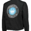 Charlotte FC Black Full Snap Bomber Jacket Back