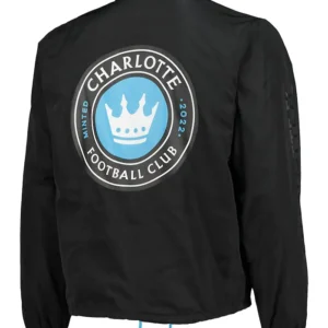 Charlotte FC Black Full Snap Bomber Jacket Back