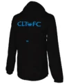 Charlotte FC Black Pull Over Hooded Jacket Back