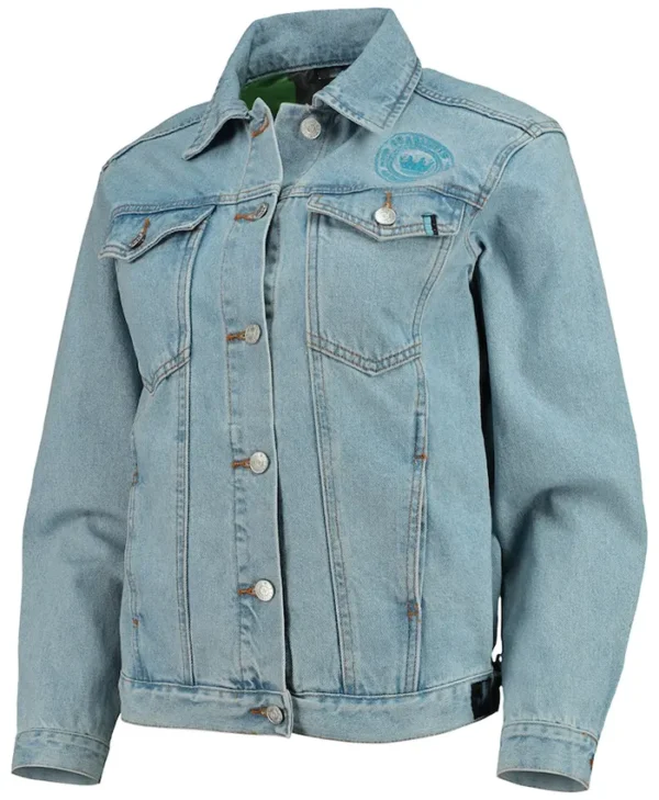 Charlotte FC Jean Ful Snap Bomber Jacket