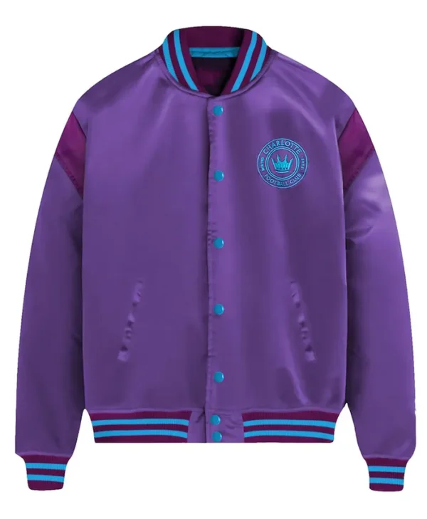 Charlotte FC Purple Full Snap Bomber Jacket