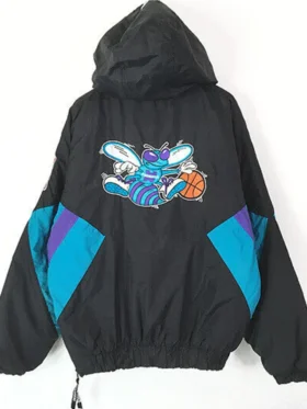 Charlotte Hornets Pullover Starter Jacket Back