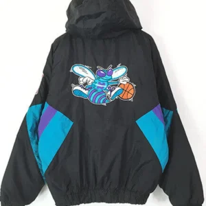 Charlotte Hornets Pullover Starter Jacket Back