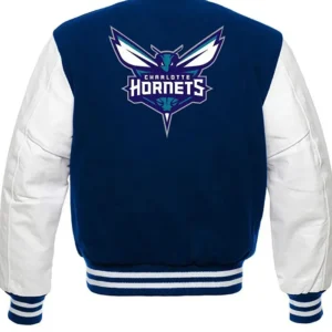 Charlotte Hornets Varsity Wool Full Snap Jacket Back