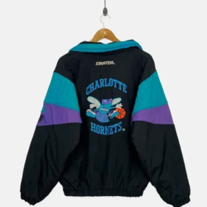 Charlotte Hornets Vintage Starter Jacket Back