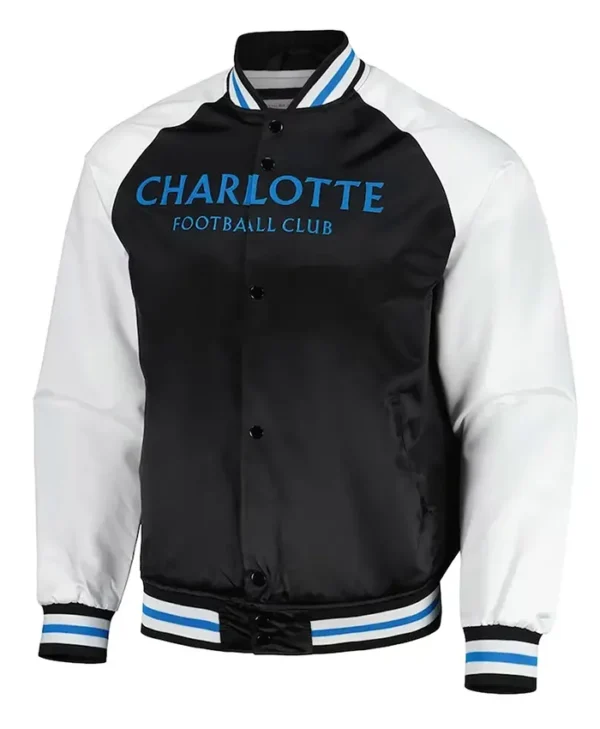 Charlotte Satin Full Snap Bomber Jacket