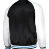 Charlotte Satin Full Snap Bomber Jacket Back