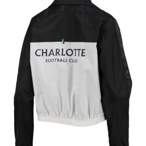 Charlotte White And Black Bomber Jacket Back