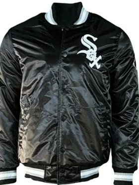 Chicago Black Vintage Starter White Sox Satin Jacket 1