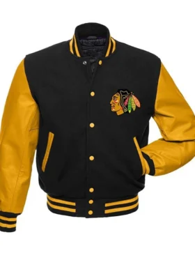 Chicago Blackhawks Black And Yellow Jacket