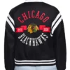 Chicago Blackhawks Printed Logo Satin Jacket Back