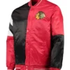 Chicago Blackhawks Red And Black Satin Jacket