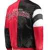 Chicago Blackhawks Red And Black Satin Jacket Back