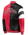 Chicago Blackhawks Red And Black Satin Jacket Back