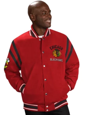 Chicago Blackhawks Red Bomber Jacket