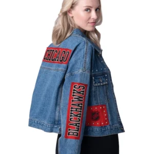 Chicago Blackhawks Trucker Jacket Back