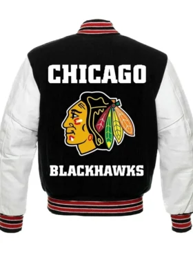 Chicago Blackhawks Varsity Jacket Back