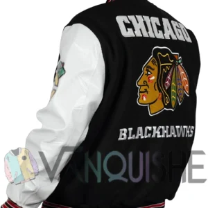 Chicago Blackhawks Varsity Jacket left back