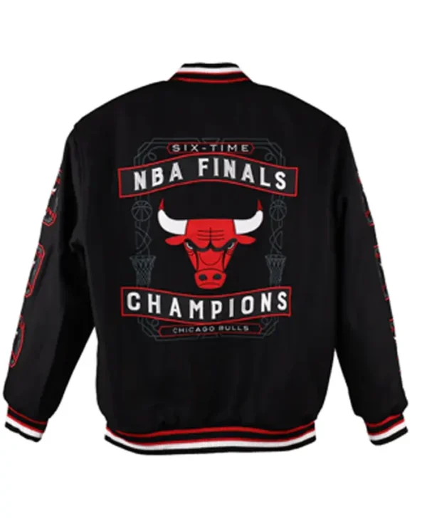 Chicago Bull Championship Black Bomber Jacket