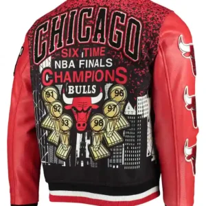Chicago Bull Red Championship Varsity Jacket