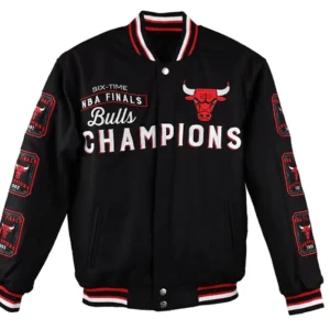 Chicago Bulls Championship Black Bomber Jacket