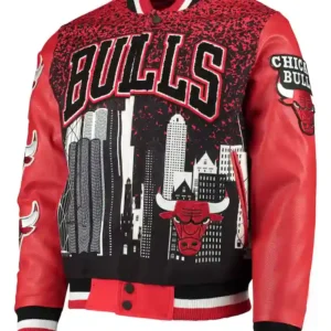 Chicago Bulls Red Championship Varsity Jacket