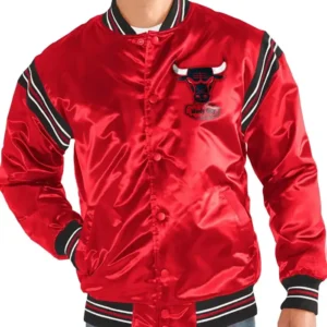 Chicago Bulls Red Satin Jacket