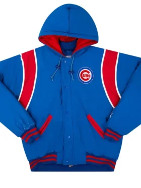 Chicago Cubs Vintage Bomber Hooded Starter Jacket