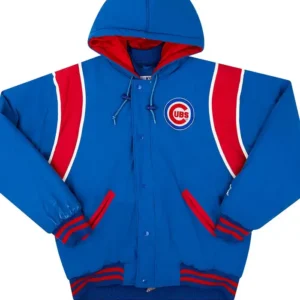 Chicago Cubs Vintage Bomber Hooded Starter Jacket