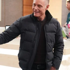Chicago PD S12 Jason Beghe Black Puffer Jacket Front