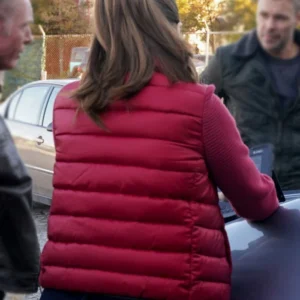 Chicago PD S12 Kim Burgess Red Puffer Jacket Back