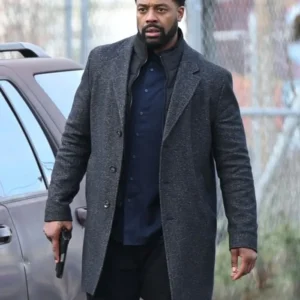 Chicago PD S12 LaRoyce Hawkins Black Wool Coat