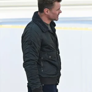 Chicago PD S12 Patrick John Flueger Black Jacket Side