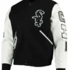 Chicago White Sox Letterman White and Black Jacket 1