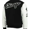 Chicago White Sox Letterman White and Black Jacket Back