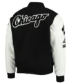 Chicago White Sox Letterman White and Black Jacket Back