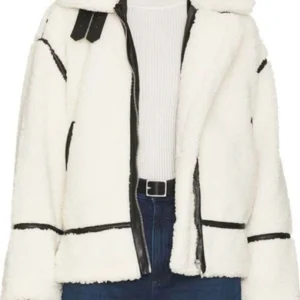 Christina In The Country S02 Christina Hall White Sherpa Jacket For Sale