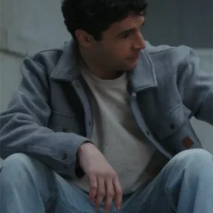 Christopher Abbott Wolf Man Grey Wool Coat For Sale