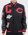 Cincinnati Reds Black Wool Varsity Jacket