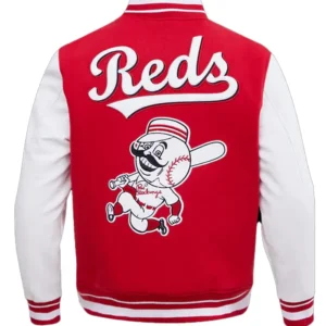 Cincinnati Reds Red And White Varsity Wool Jacket Back