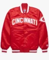 Cincinnati Reds Red Satin Bomber Jacket