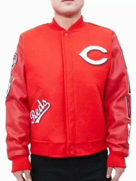 Cincinnati Reds Red Wool Varsity Jacket