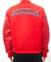Cincinnati Reds Red Wool Varsity Jacket Back