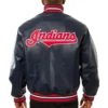 Cleveland Guardians Full Leather Jacket Back