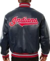 Cleveland Guardians Full Leather Jacket Back