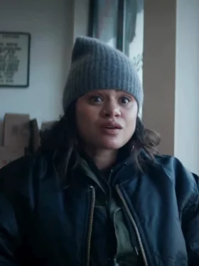 Cold Wallet Melonie Diaz Black Bomber Jacket Front